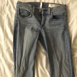 rag and bone light wash low rise jeans size 25